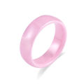 Bijoux en gros à chaud Anneaux de céramique de 6 mm Bague bleu foncé et rose